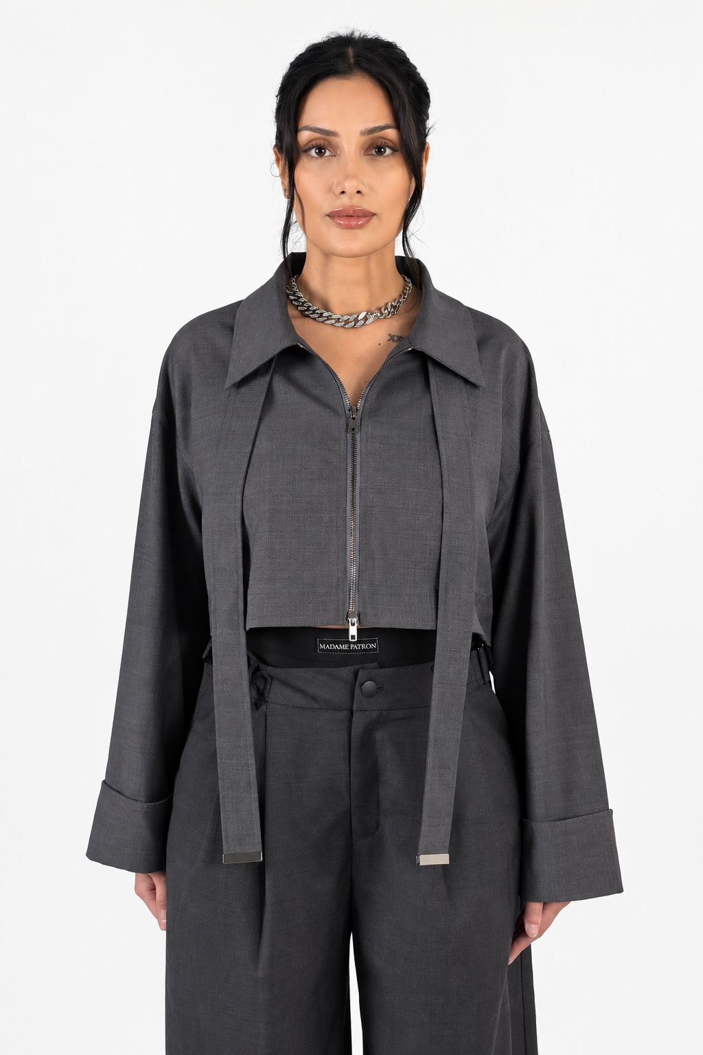 Off-Duty Cropped Utility Jacket