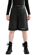 Madame Patrôn Faux Leather Wide Leg Shorts