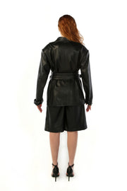Madame Patrôn Oversized Faux Leather Blazer